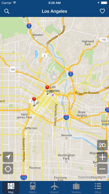 Los Angeles Offline Map - City Metro Airport