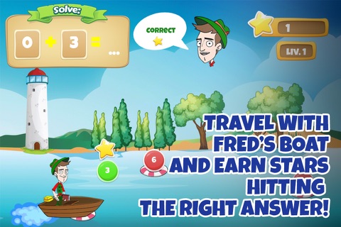 Fisherman Math: Number operation learn for kids - Macaw Moon screenshot 3