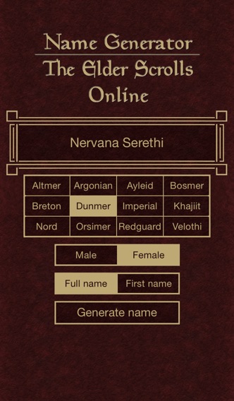 Name Generator for The Elder Scrolls Onlineのおすすめ画像4