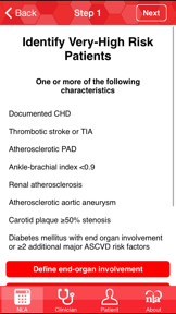 NLA ASCVD Risk Assessment Tool screenshot 2