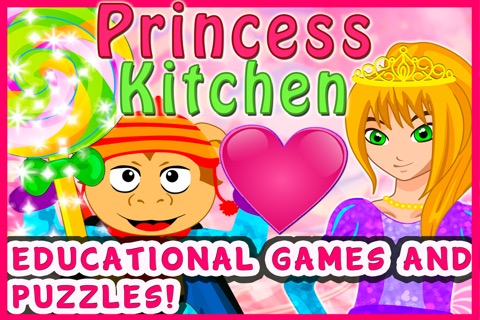 Valentine's Princess Candy Kitchen -  Educational Games for kids & Toddlers to teach Counting Numbers, Colors, Alphabet and Shapes!のおすすめ画像1