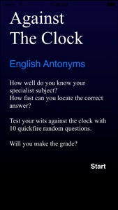 Against The Clock - English Antonyms screenshot #1 for iPhone