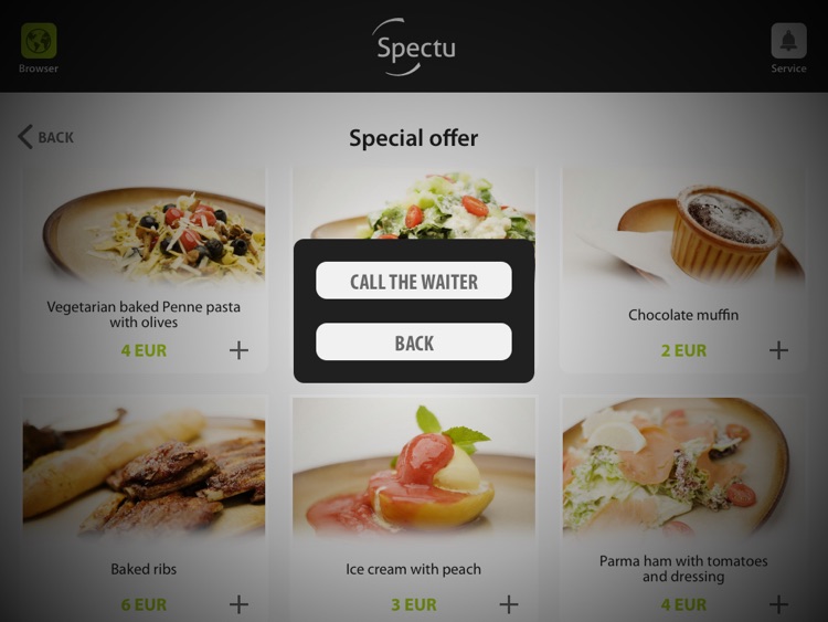 Spectu - digital restaurant menu with ordering, POS connection and local printing screenshot-3