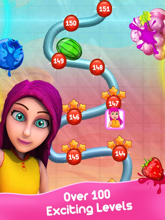Screenshot #4 pour Fruit Juice Rush. Splash Salad In The Smash Puzzle For Sugar Ninjas