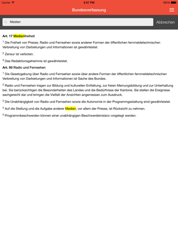 Screenshot #5 pour Bundesverfassung BV Schweiz PRO