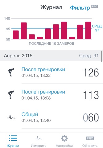 Runtastic Heart Rate Monitor screenshot 2