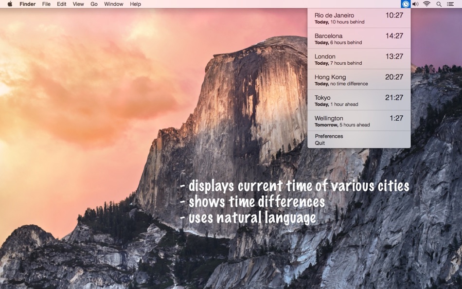Menubar World Clocks for Mac OS X - 1.2.1 - (macOS)