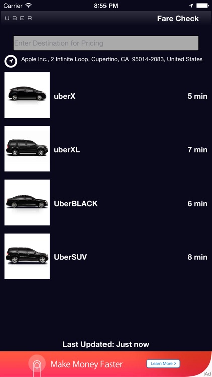 Fare Check - Instant Uber Price and Arrival Estimates