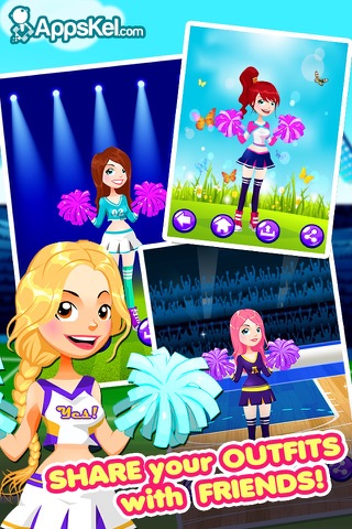 Cheerleaders Girls Dress-up – All-Star Varsity Cheerleading Spirit screenshot 3