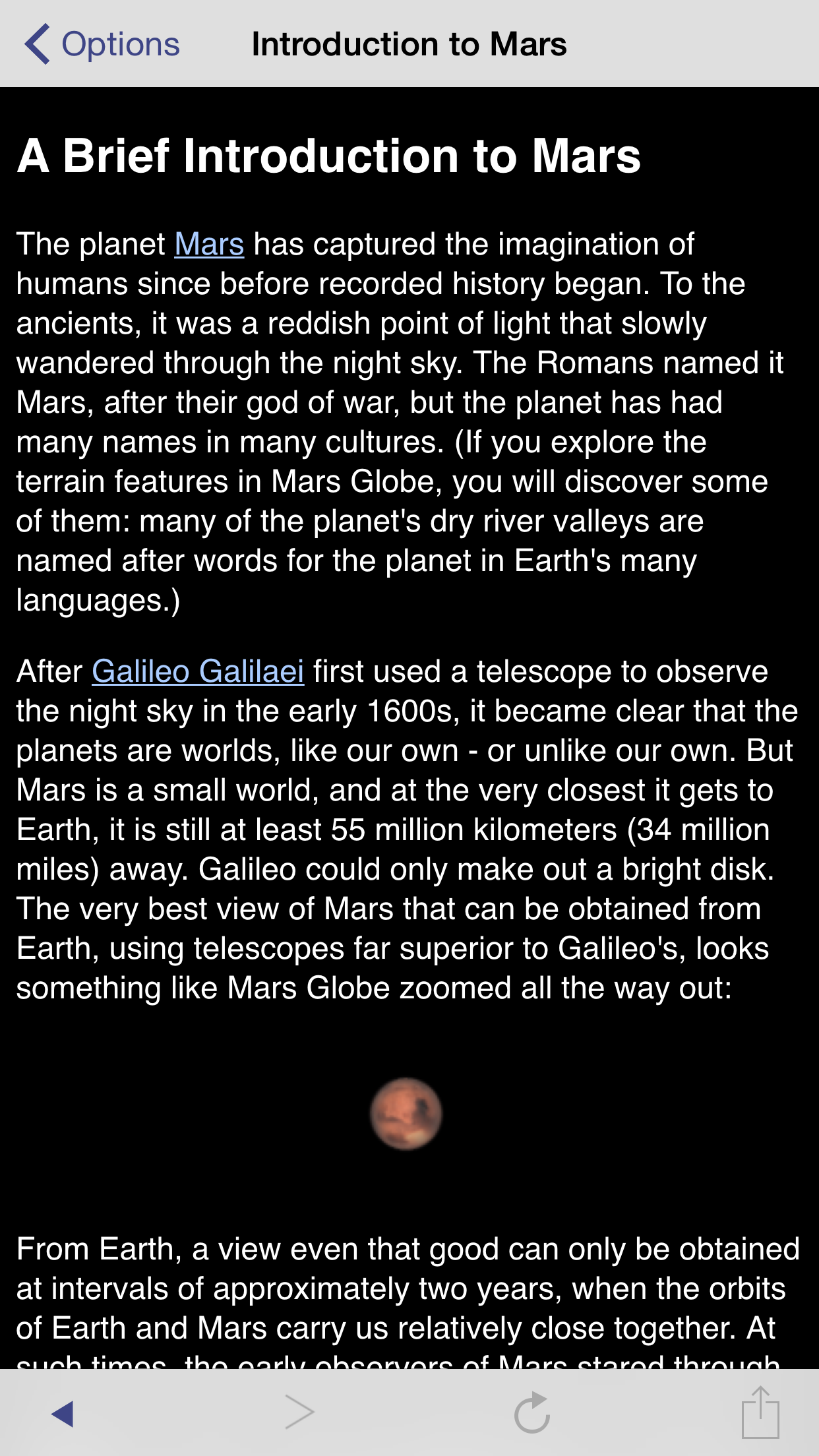 Mars Globe