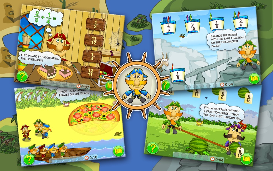 #1. Fractions and Smart Pirates. Free for Mac OS X (macOS) 由: Virtual Space OOO