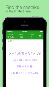 Find the Mistake: Math — practice mental arithmetic, develop attentiveness screenshot