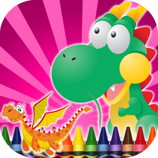 Coloring Book Dragons Icon