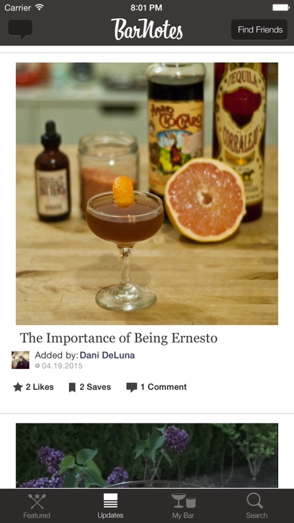 BarNotes – social cocktail and drink recipes