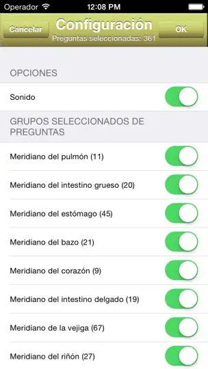 Captura de pantalla de Acupuntura Puntos Prueba en iPhone 5