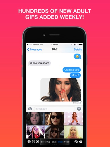 Animated Adult GIF Keyboard iPad screenshot
