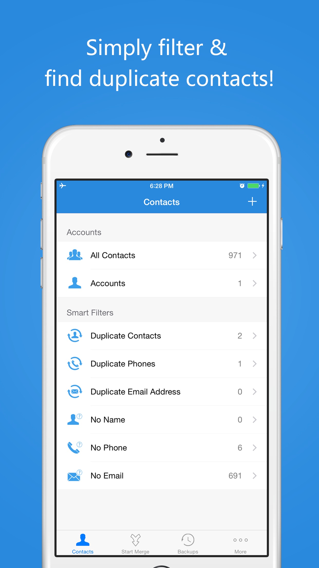 Screenshot 1 of Contact Cleaner & Merge