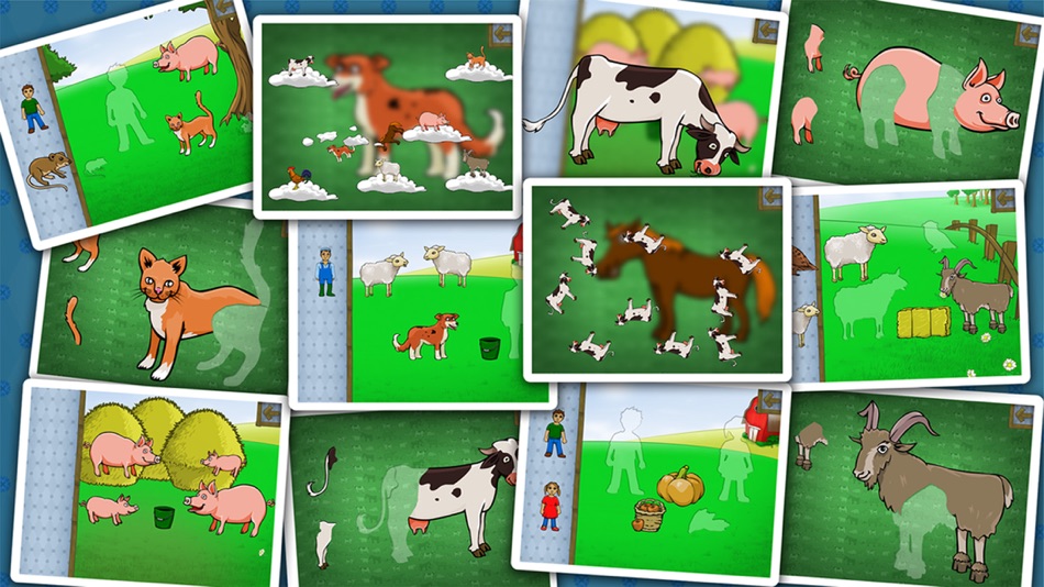 #4. Puzzles for toddlers with farm animals and their sounds (iOS) De: Kidstatic Apps ApS