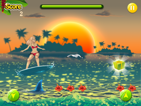 Surfing Girl vs Hungry Reef Sharks Crazy Vacation Free screenshot 3