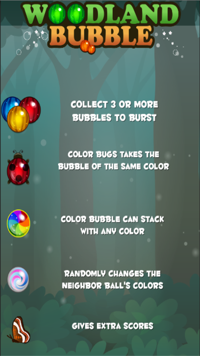 Screenshot #1 pour Woodland Bubble Shooter Bug match Pop Saga