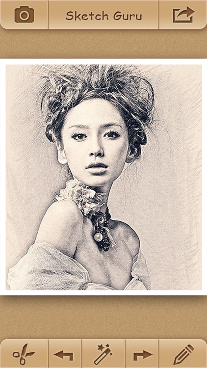 Sketch Guru HD - Portrait Photo Editor to add pencil & cartoon effects, texts, stickers on pic