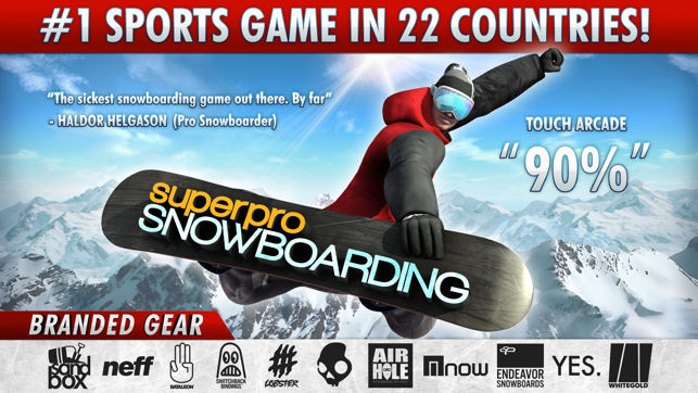 ‎SuperPro Snowboarding Screenshot