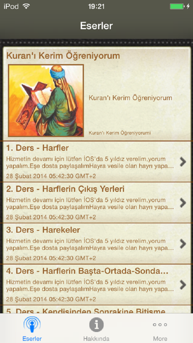 Screenshot #2 pour Görüntülü Kur'an-ı Kerim Eğitim