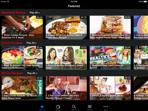 Screenshot #4 pour BLD Recipes - Breakfast Lunch Dinner Recipe Videos Free