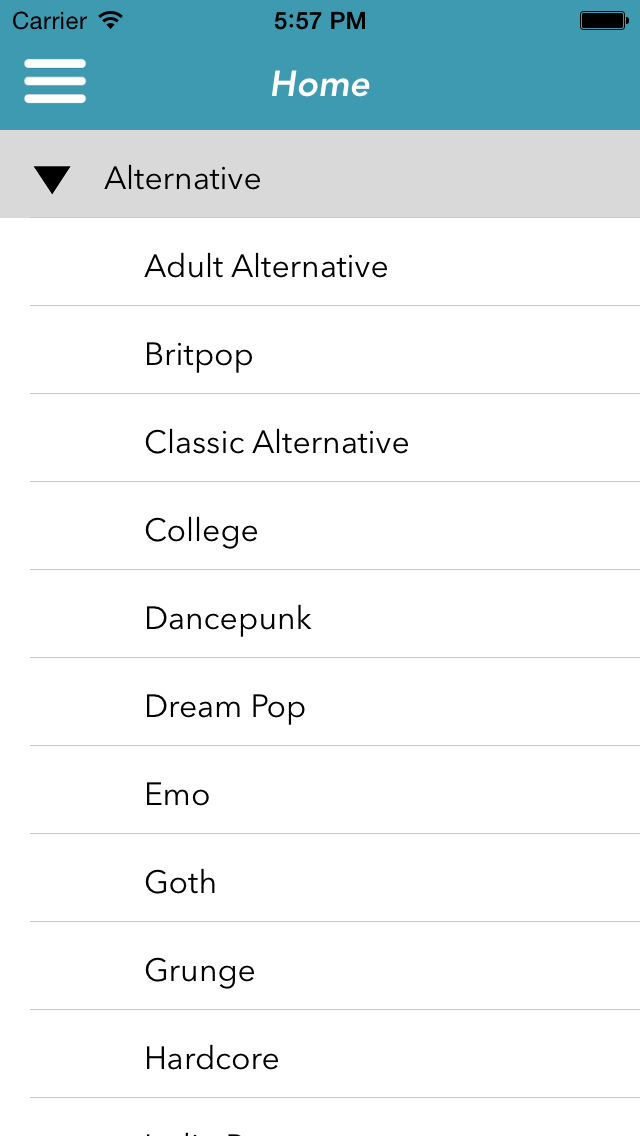 Radio Cast iPhone screenshot 4 - Music app