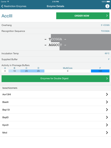 Restriction Enzyme Tool iPad screenshot