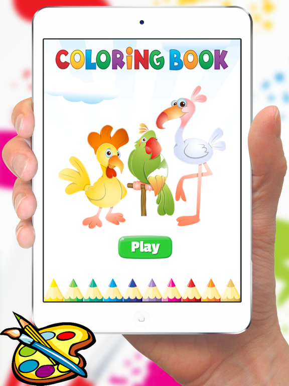 Screenshot #4 pour Oiseau Coloring Book for Kids - Enfants Dessin jeux gratuits