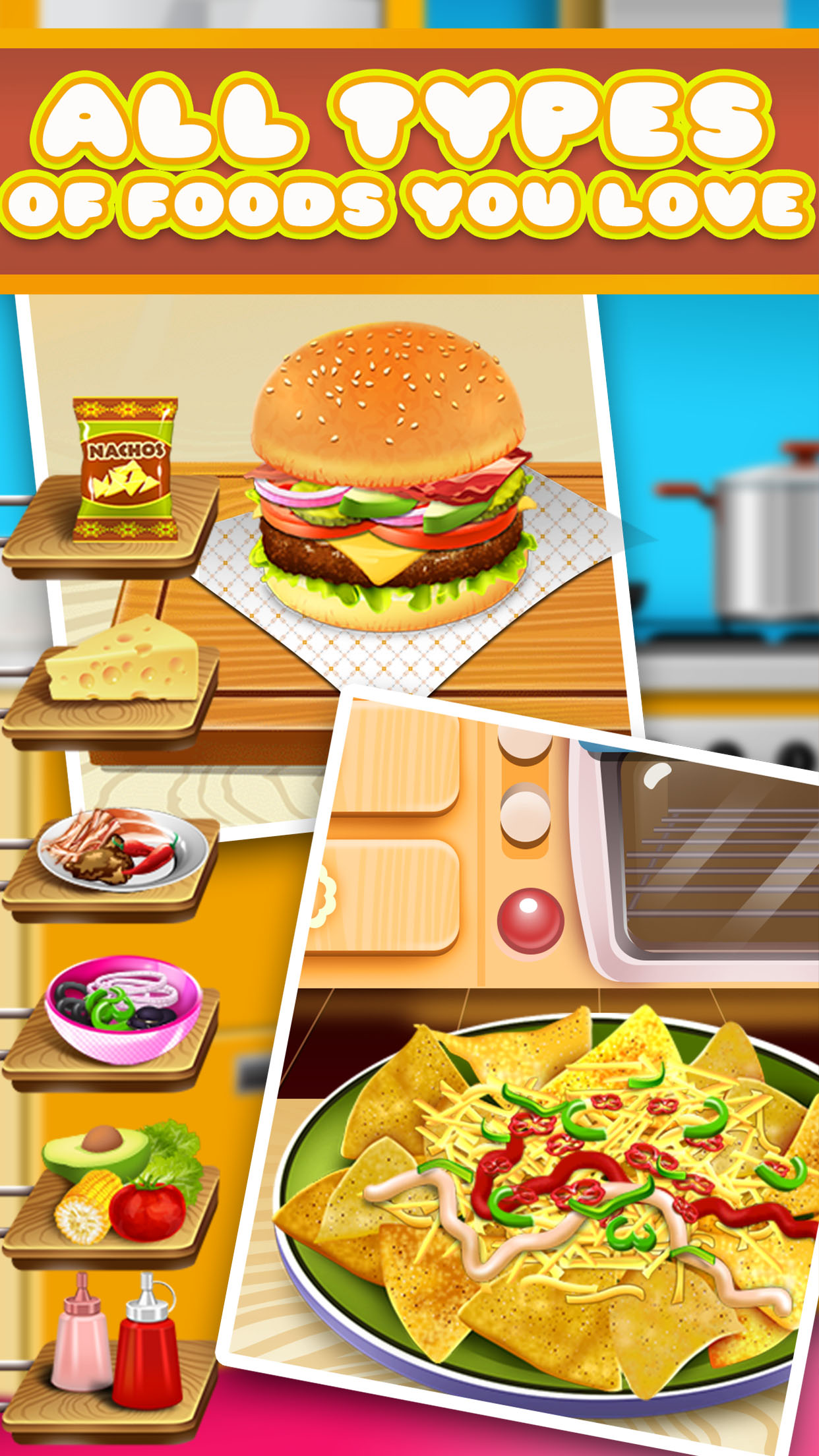 Kitchen Food Maker Salon - Fun School Lunch & Dessert Cooking Kids Games for Girls & Boys!