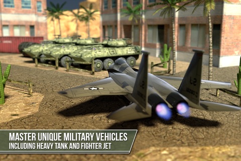 Truck simulator PRO -  Army trucker edition - Test drive and park real military car, plane and tank screenshot 4