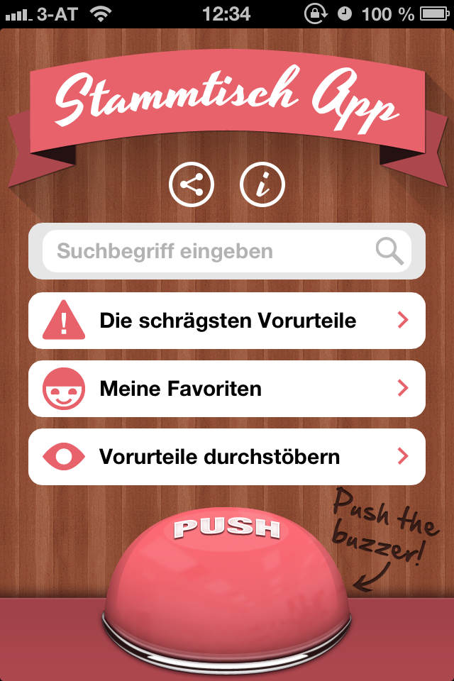 Die Stammtisch App - für Luftverbesserungen über Österreichs Stammtischen