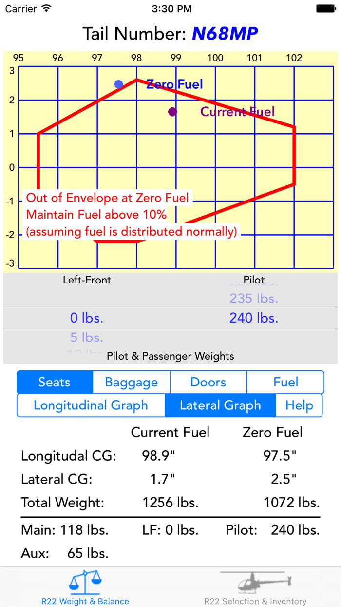 R22 Weight and Balance