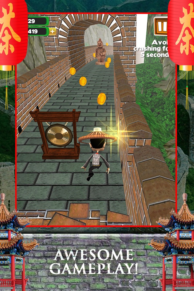 3D Great Wall of China Infinite Runner Game FREE screenshot 2