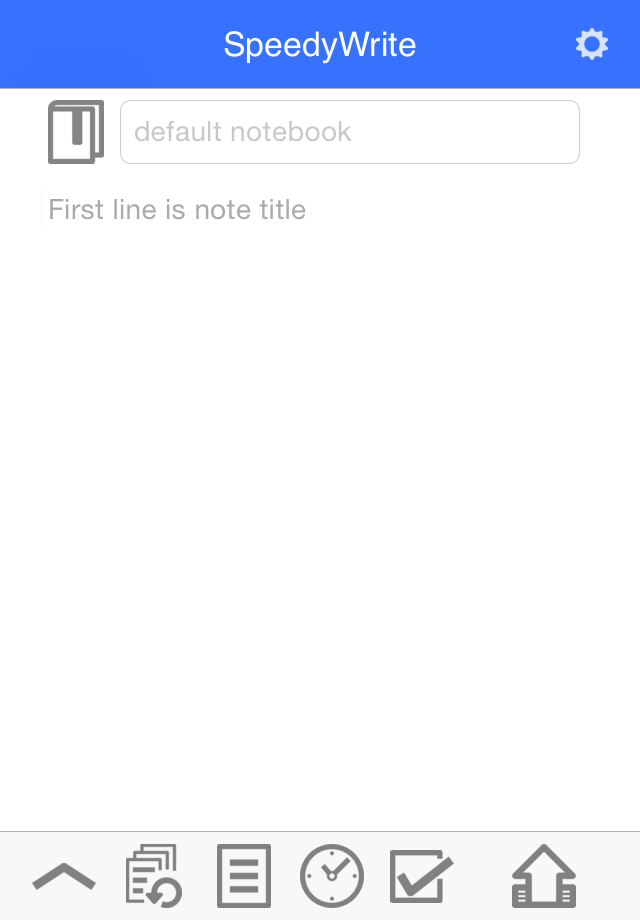 SpeedyWrite - Can quickly writing and append a note for Evernote.
