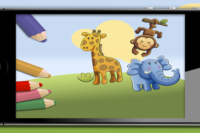 Color zoo and jungle animals - coloring books