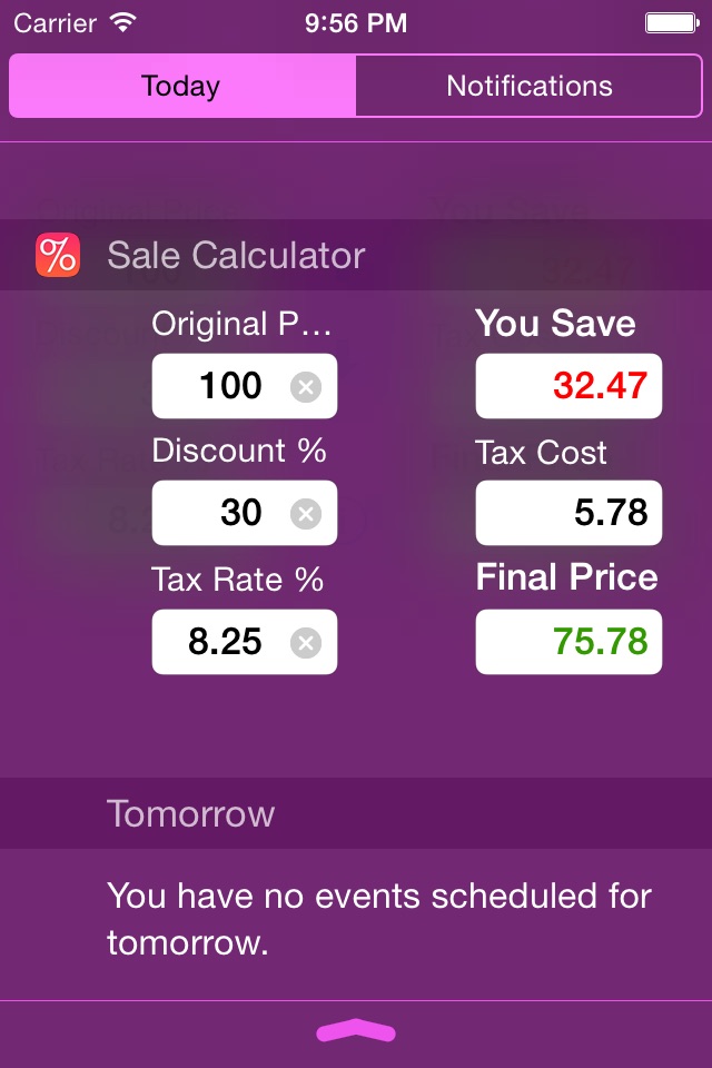 Sale Calculator Price w/ Tax & Clearance Discounts screenshot 2