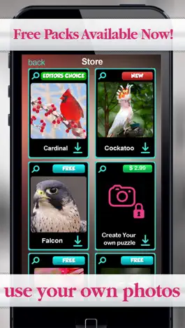 Game screenshot Birds Jigsaw Free - Collection Of Unique Puzzle Pics Of Falcons & Penguins apk