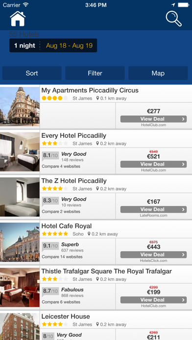 Screenshot #3 pour Londres Hôtels + ce soir à Londres Recherchez Hôtels et comparez les prix