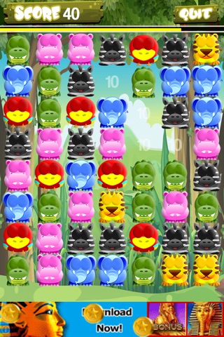 A Jungle Match Mania - Interconnect Wild Emoji Animals To Win screenshot 2