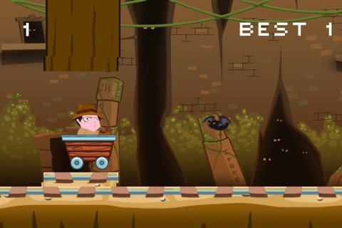 ``Action Race of Jumpy Temple Jones: Mine-Cart Rail Escape Racing Free screenshot 3