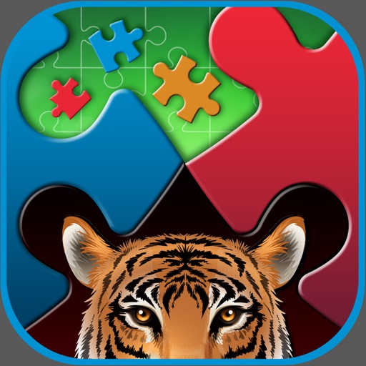 Tiger Jigsaw Game – Combine Piece.s To Complete Best Wild Animal Puzzle Picture Icon