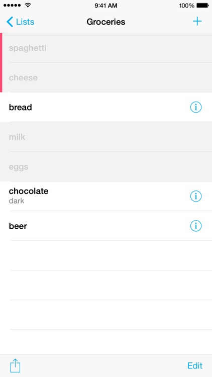 B-list — Shopping List for Minimalists