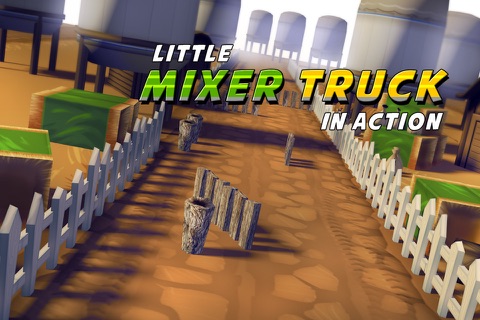 Little Mixer Truck in Action Gold: 3D Cartoonish Construction Driving Game for Kids screenshot 3