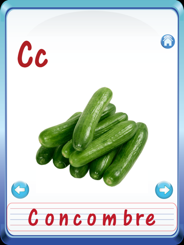 Preschooler Kids French ABC Alphabets & Numbers Flash Cards iPad screenshot 4 - Education app