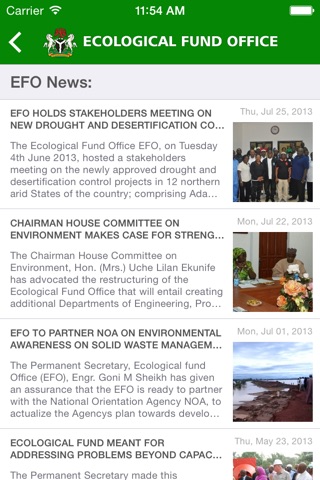 EFO - National Committee on Ecological Problems, Ecological Fund Office - Nigeria screenshot 2