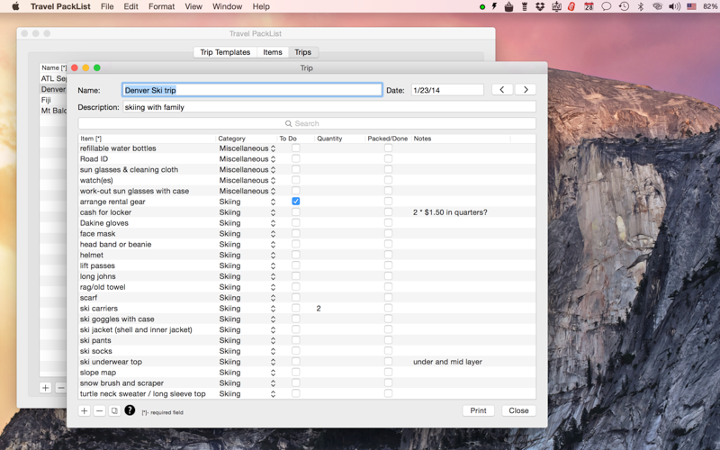 Travel PackList thumbnail 1