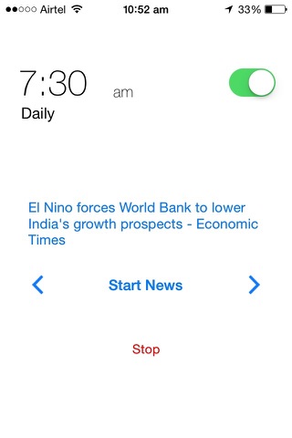 News Alarm screenshot 2